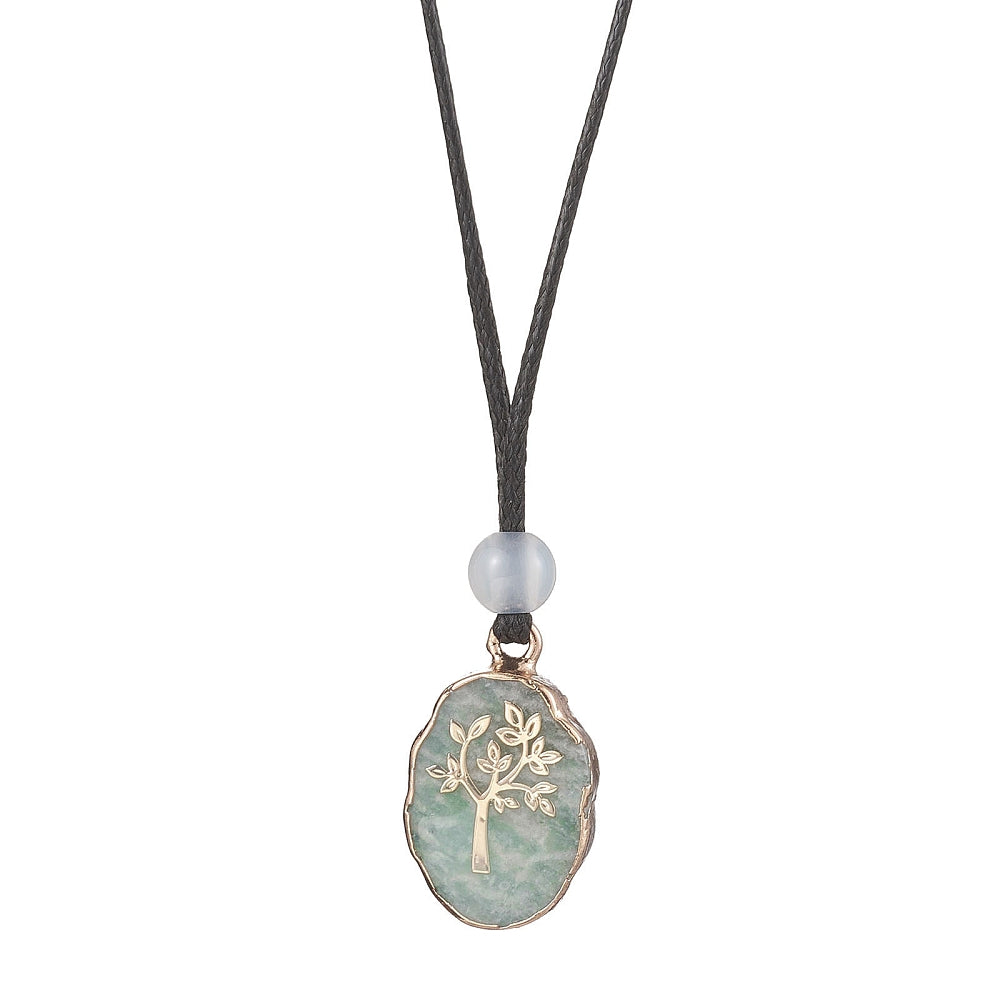 Green Aventurine Oval Necklace
