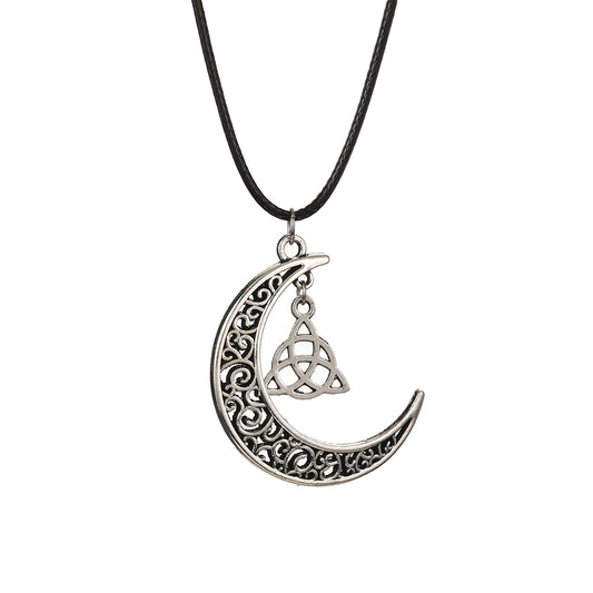 Moon &  Witch Knot Necklace