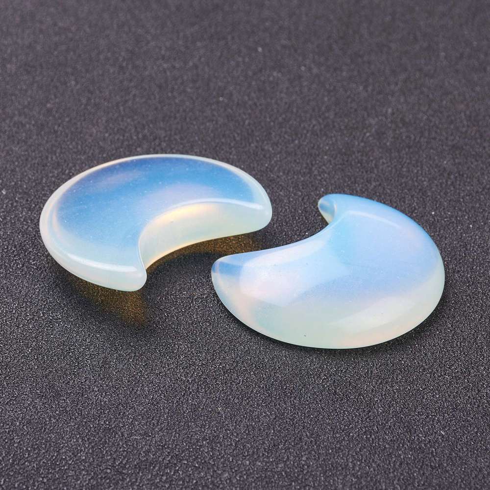 Opalite Crescent Moon Palm Stone