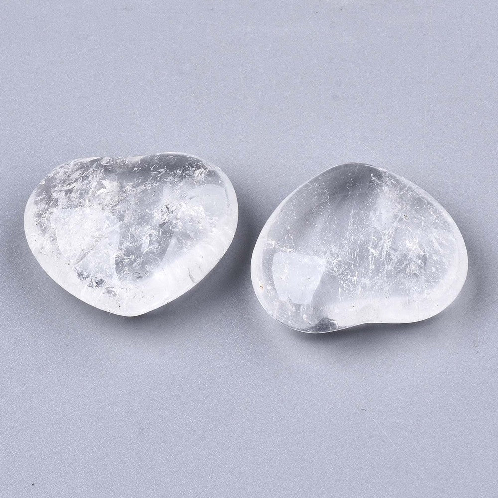 Clear Quartz Heart Stone