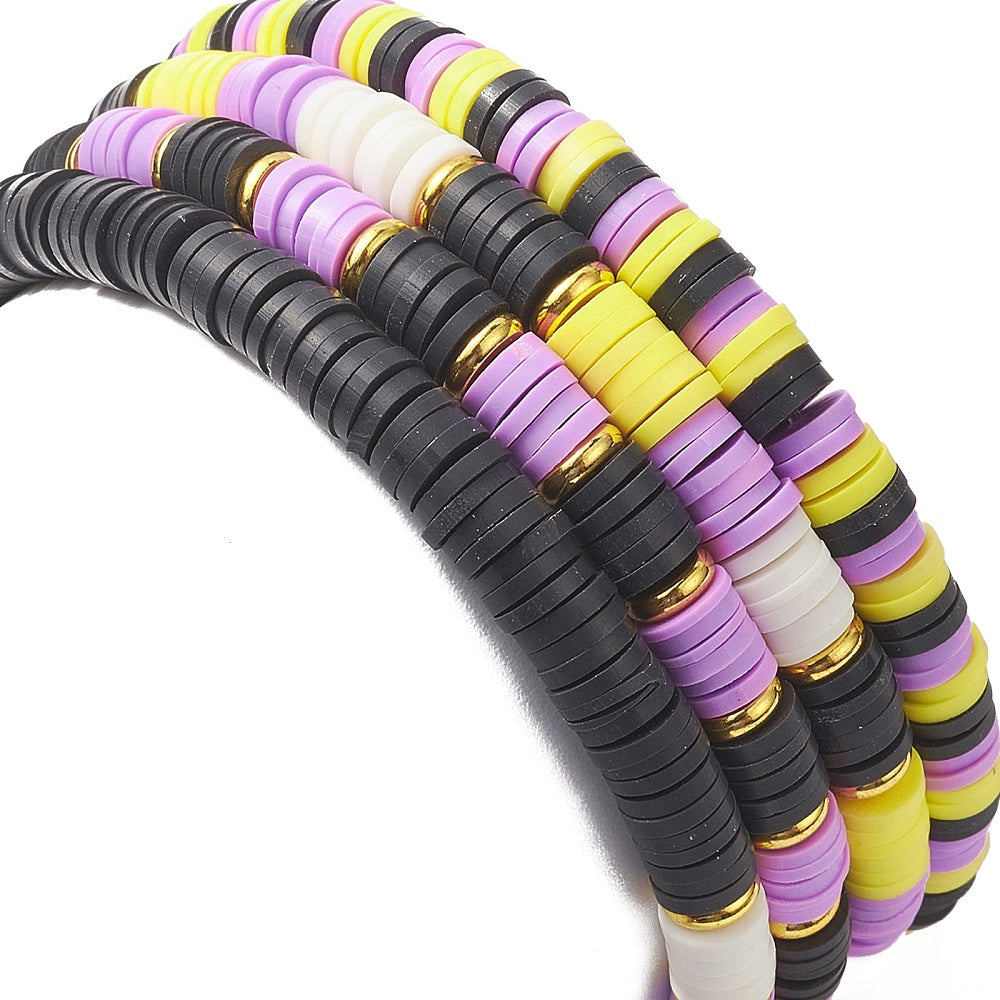 BOO & SPOOKY Stackable Halloween Bracelet Set (4 pcs)
