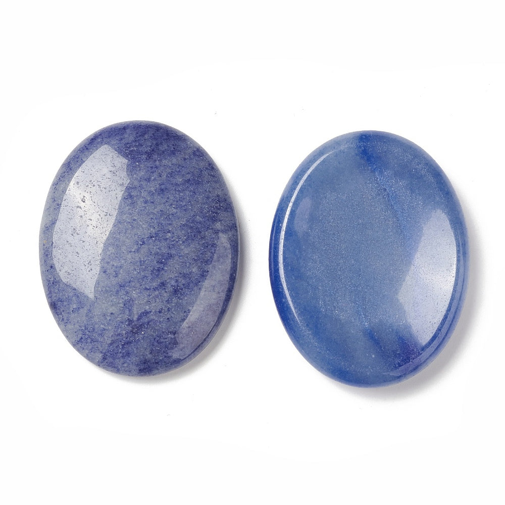 Blue Agate Palm Stone