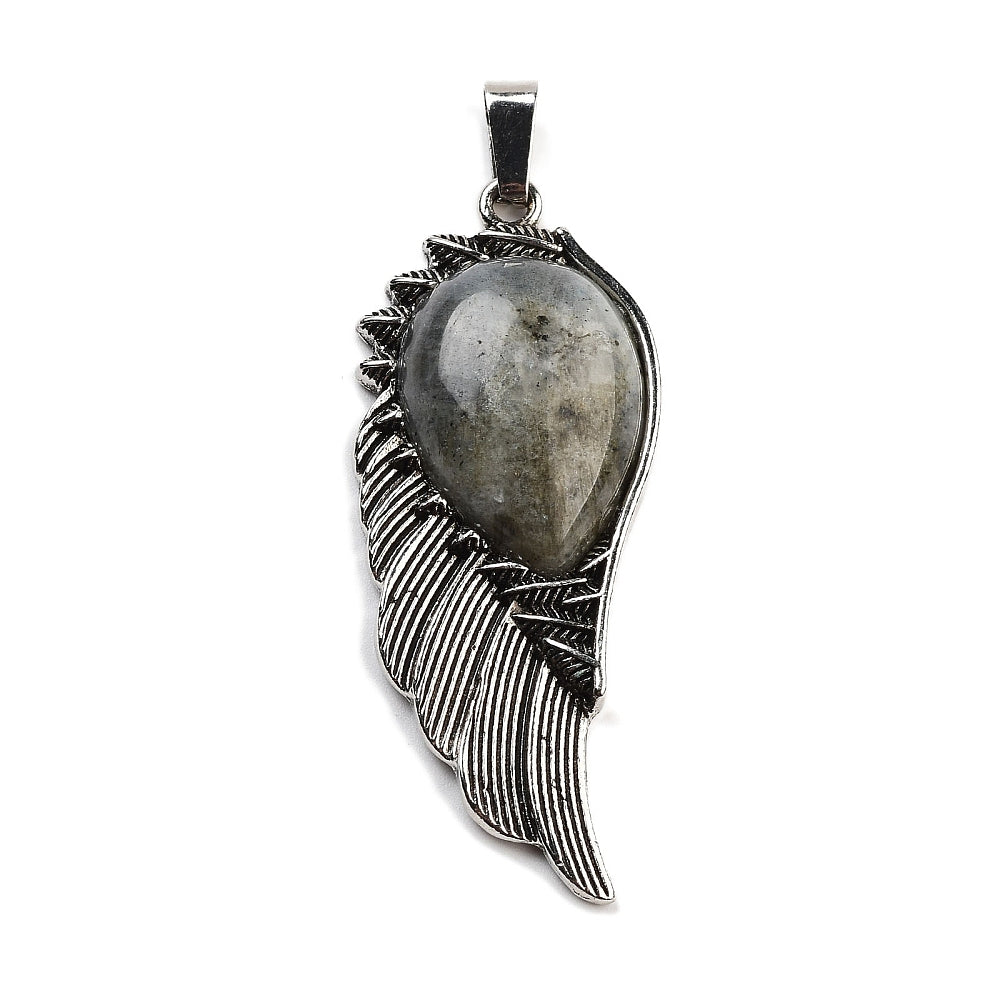 Labradorite Wing Necklace