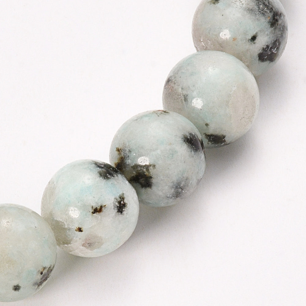 Kiwi/Sesame Jasper Beaded Bracelet