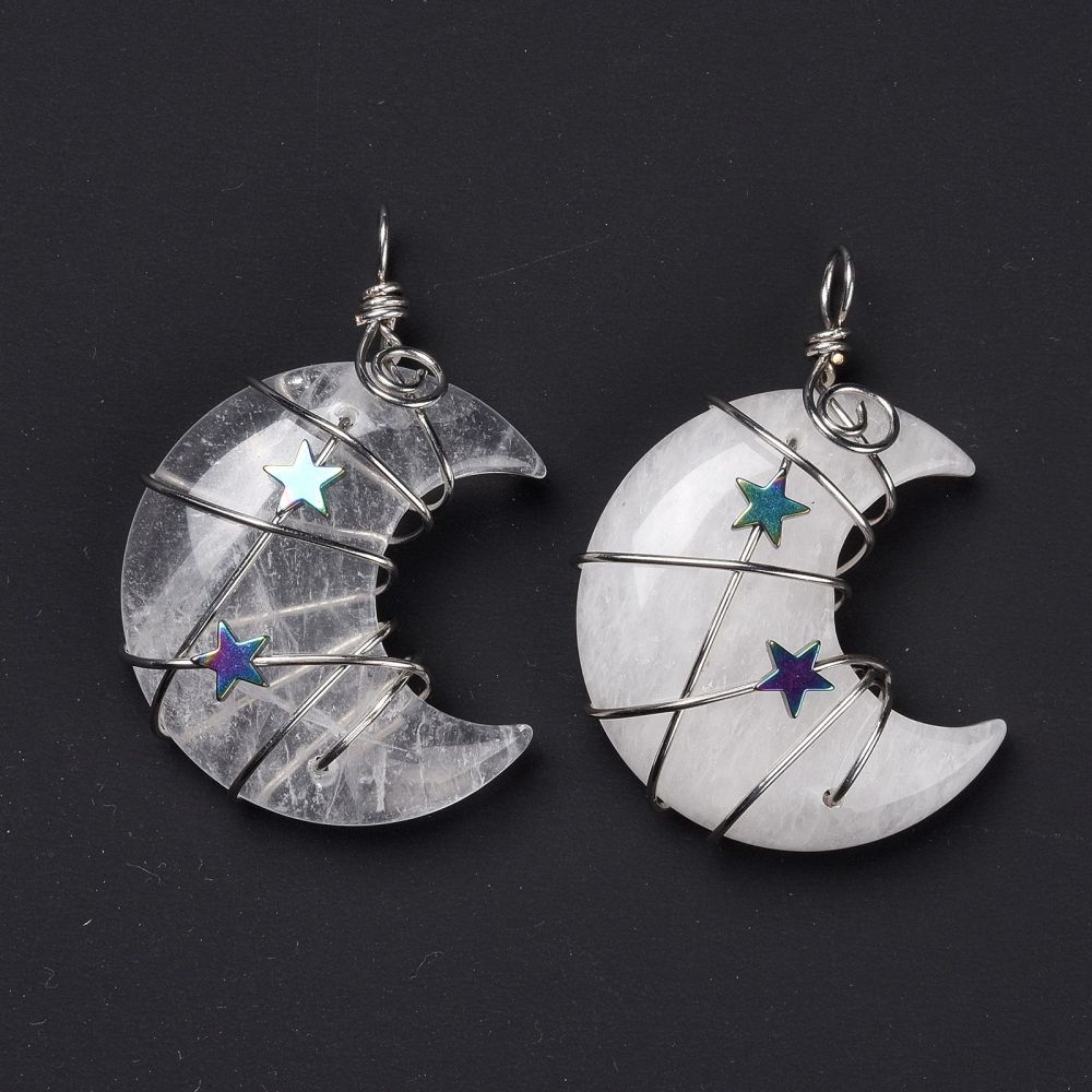 Clear Crystal Crescent Moon