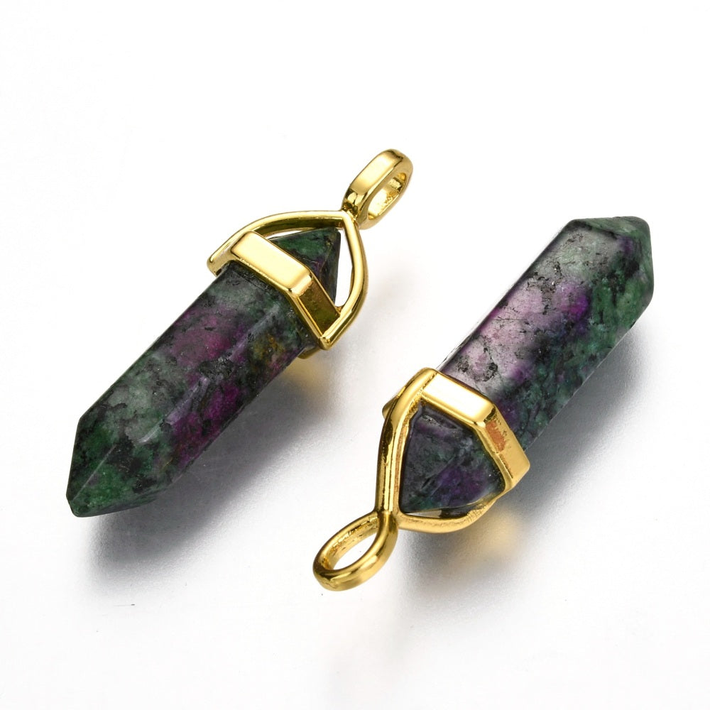 Ruby In Zoisite Terminated Point Necklace
