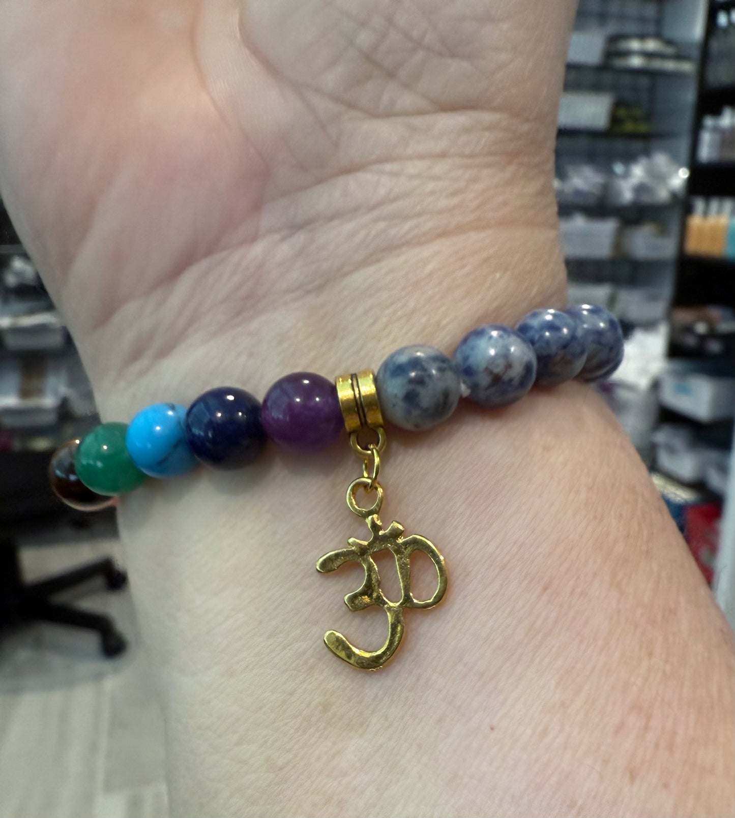 Sodalite Chakra Beaded Bracelet
