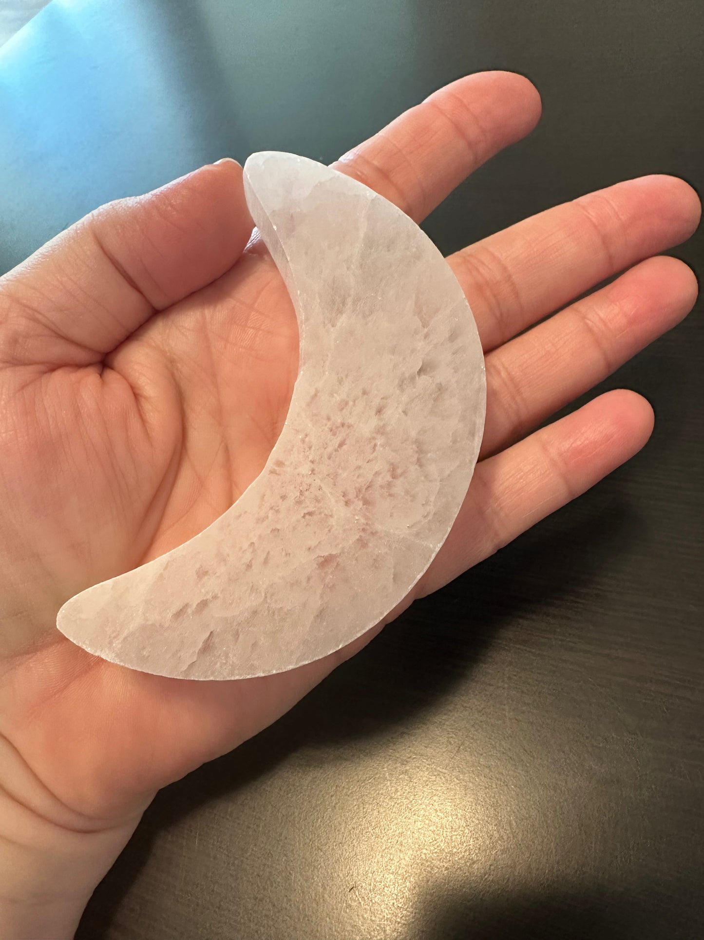 Selenite Moon 3"
