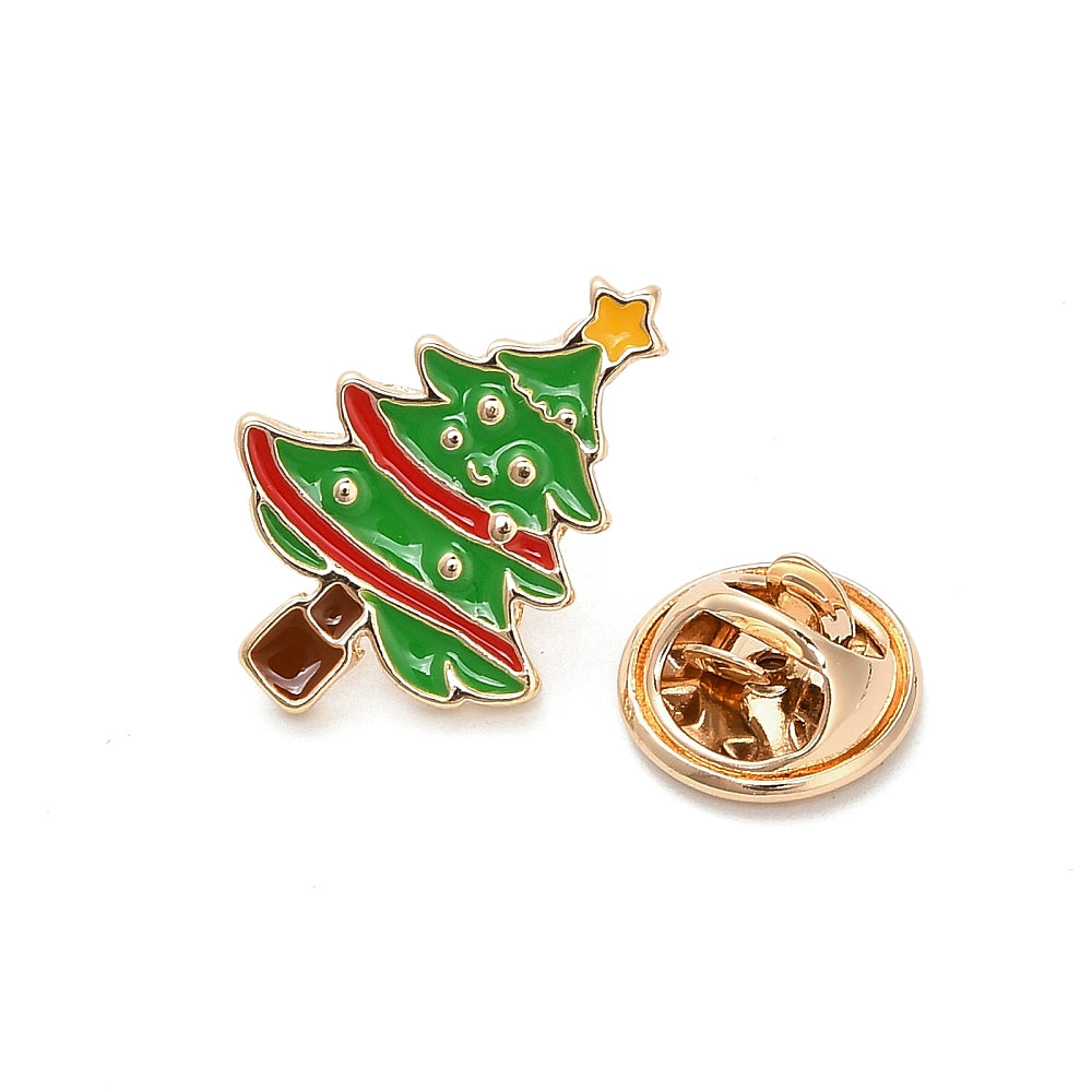 Festive Christmas Tree Enamel Pin