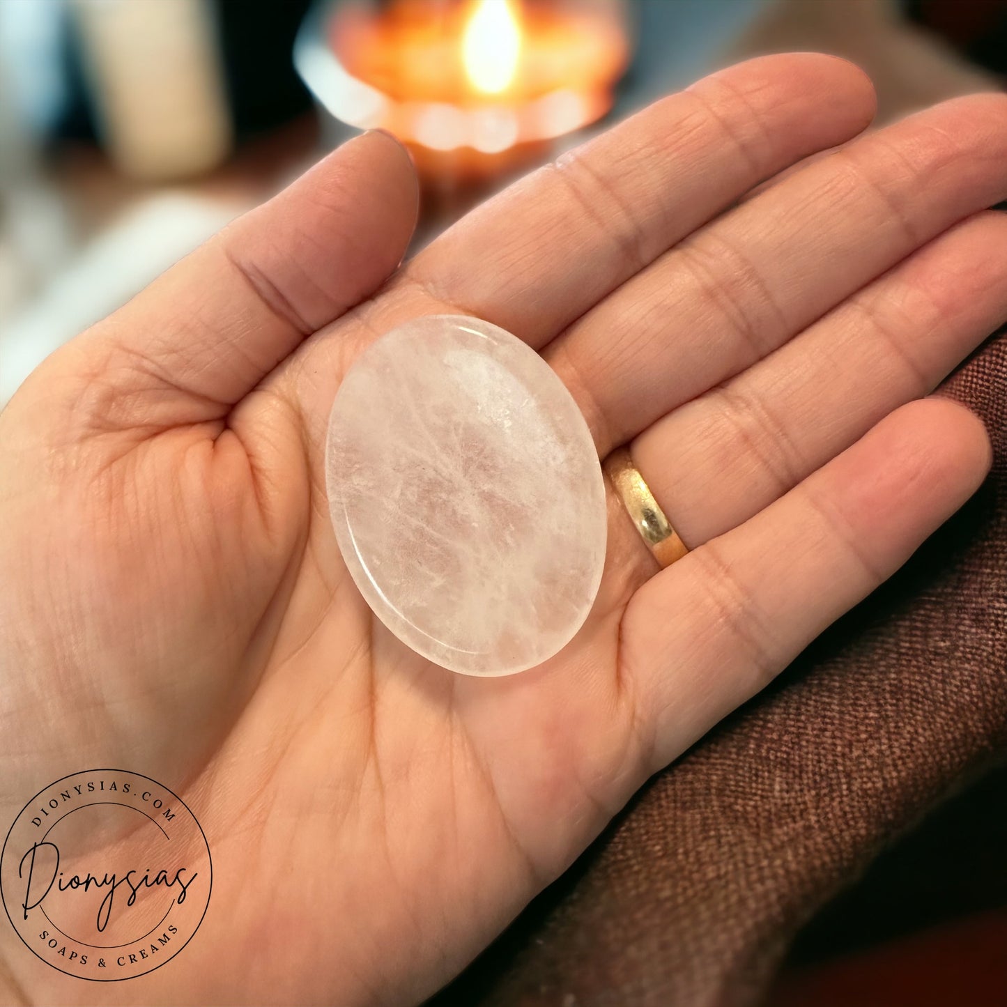 Clear Quartz Palm Stone