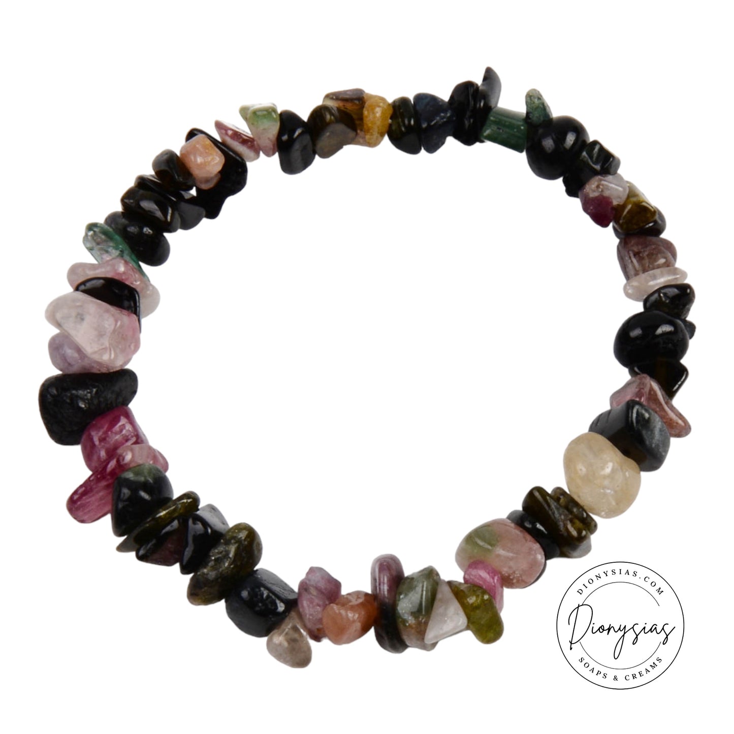 Natural Tourmaline Chip stretch bracelet