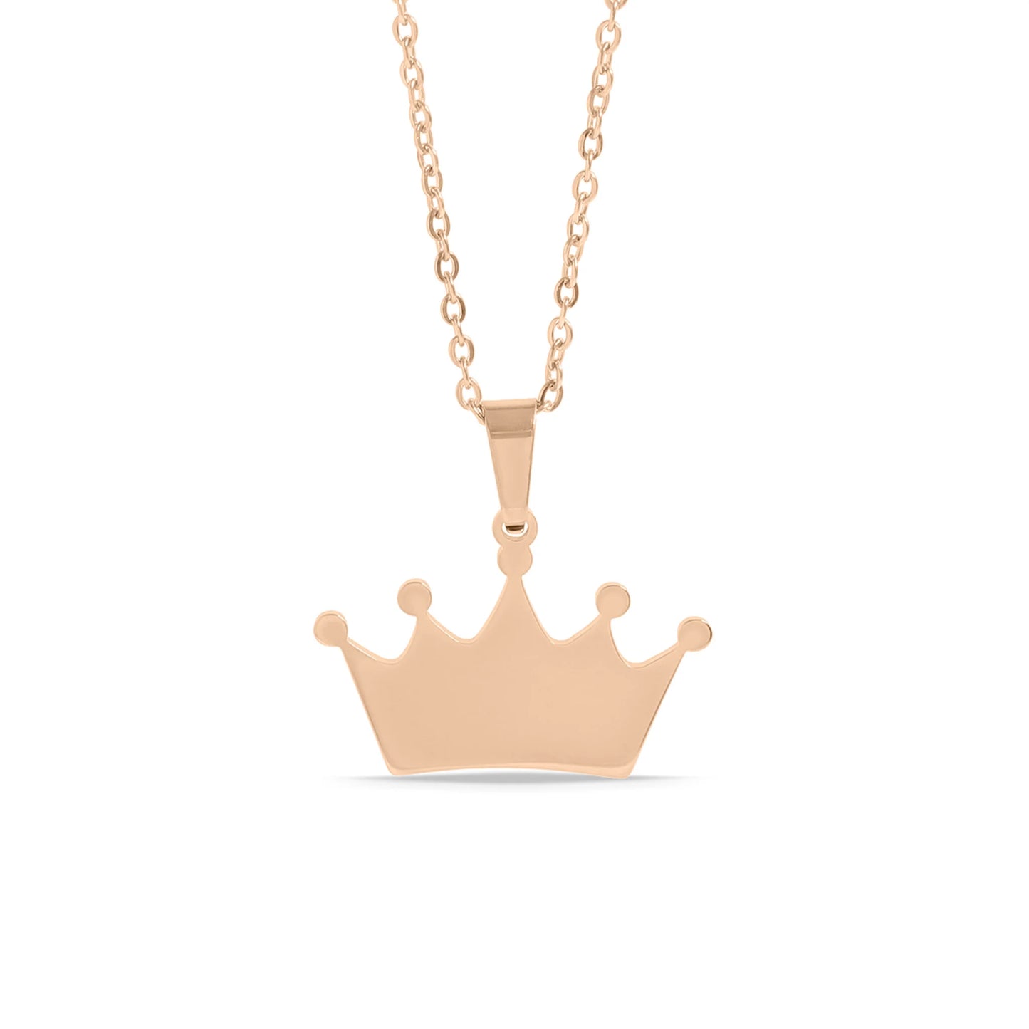 Crown Necklace – 18K Rose Gold PVD