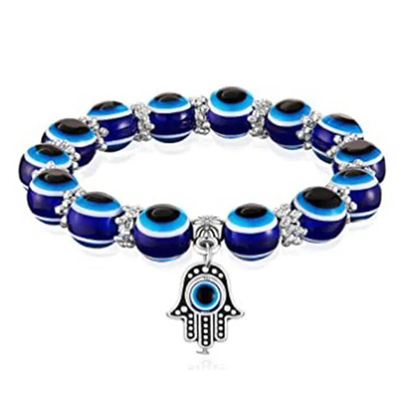 Evil Eye Bracelet w/hamsa hand
