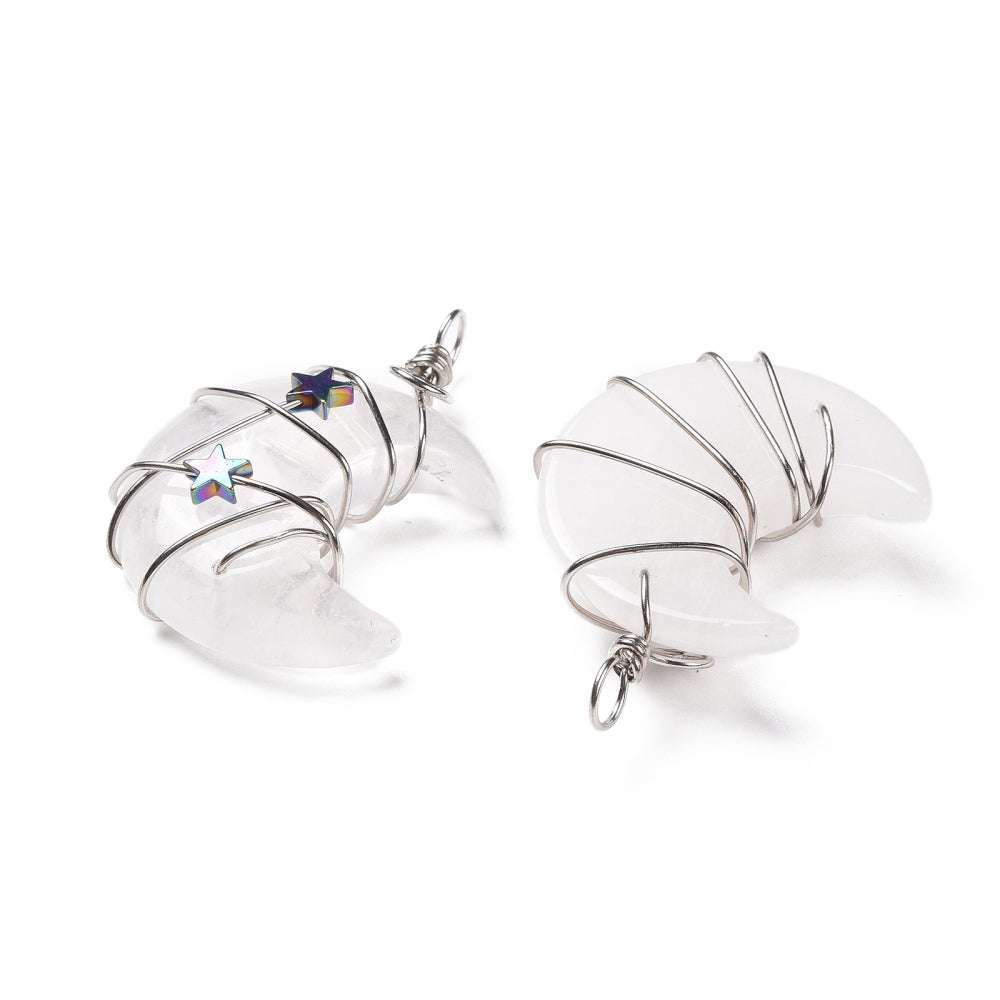 Clear Crystal Crescent Moon