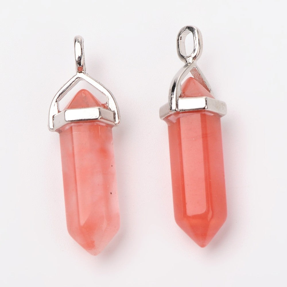 Cherry Quartz Pointed Necklace