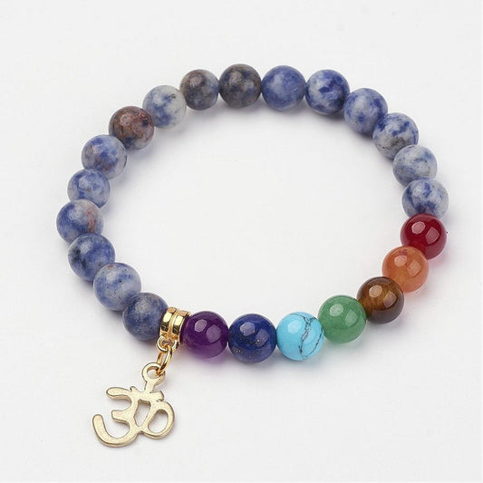 Sodalite Chakra Beaded Bracelet