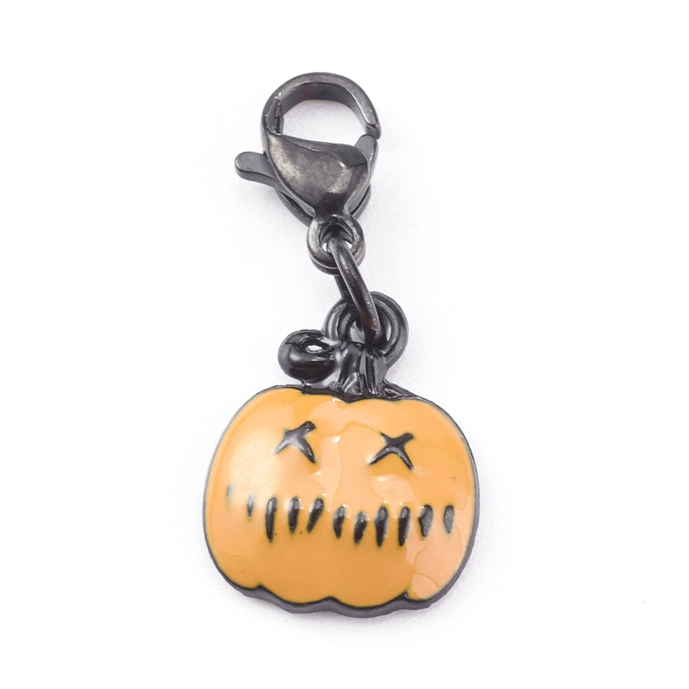 Tiny Halloween Enamel Pendant Charms – 5 Piece Set