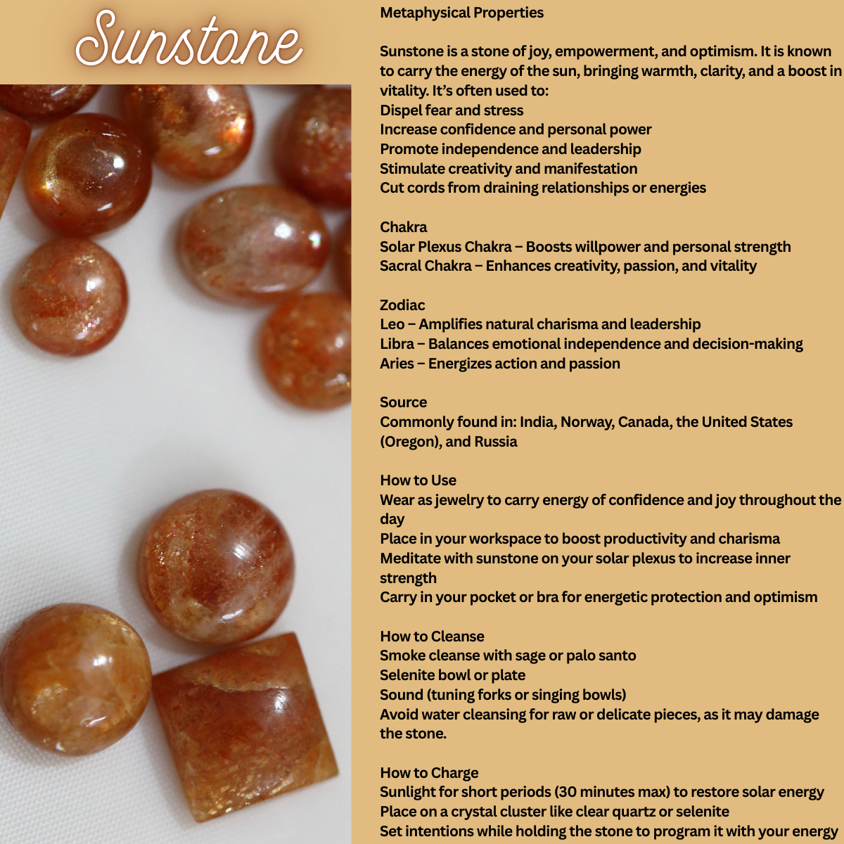 Sunstone Adjustable Ring