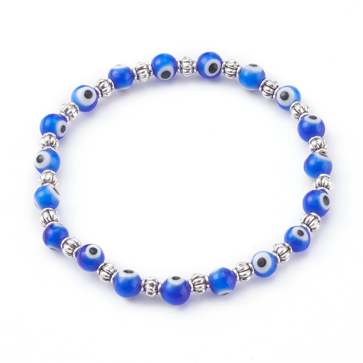 Dainty Evil Eye Bracelet (blue)