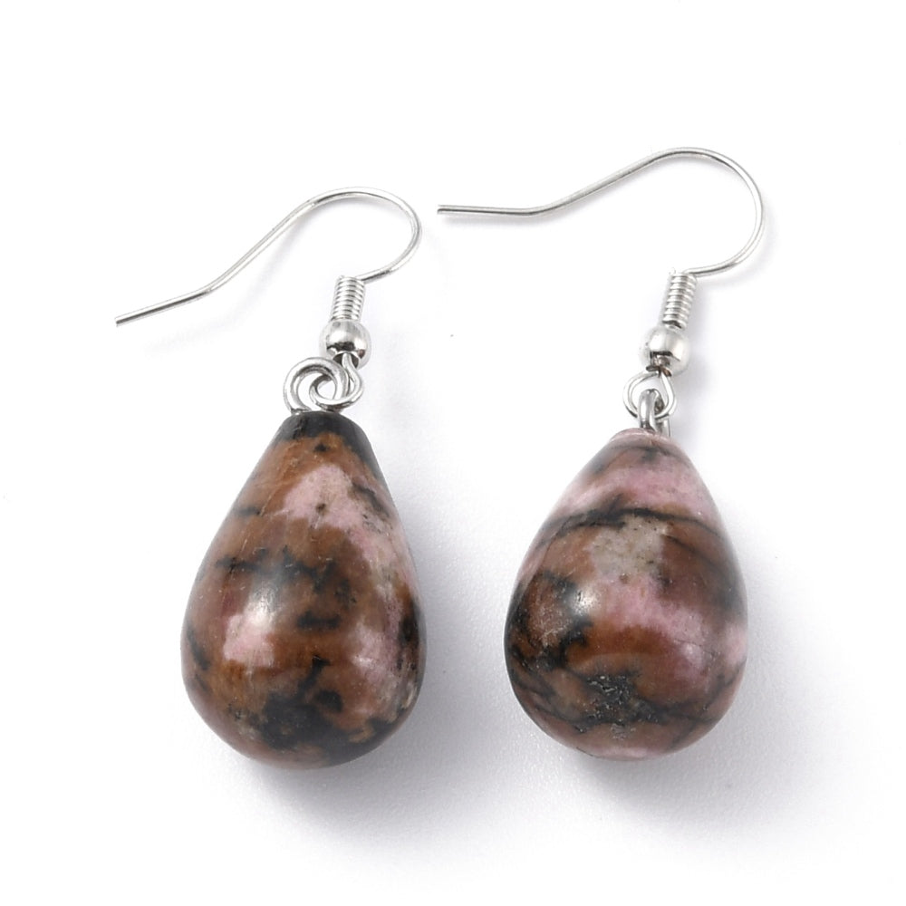 Rhodonite Dangle Earrings