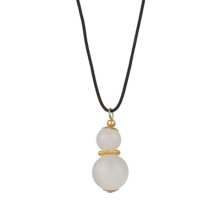Selenite Gourd Necklace