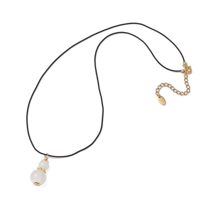 Selenite Gourd Necklace