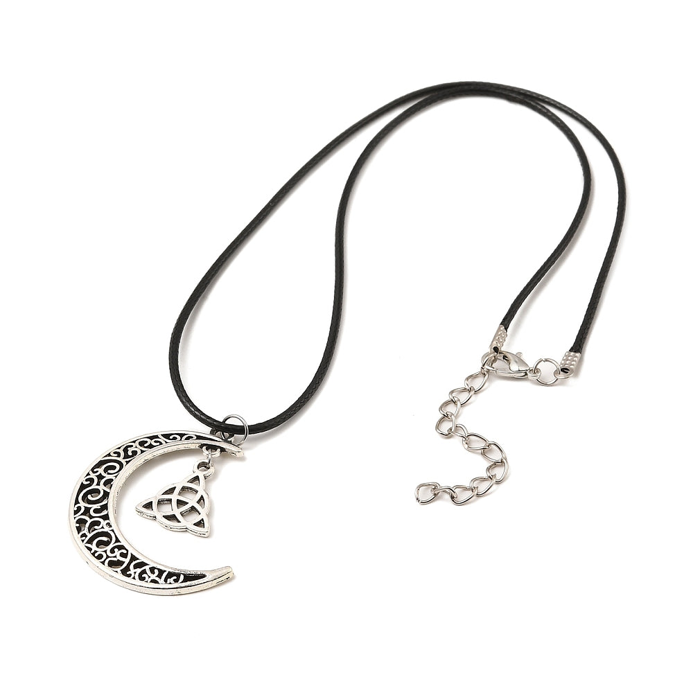 Moon &amp;  Witch Knot Necklace