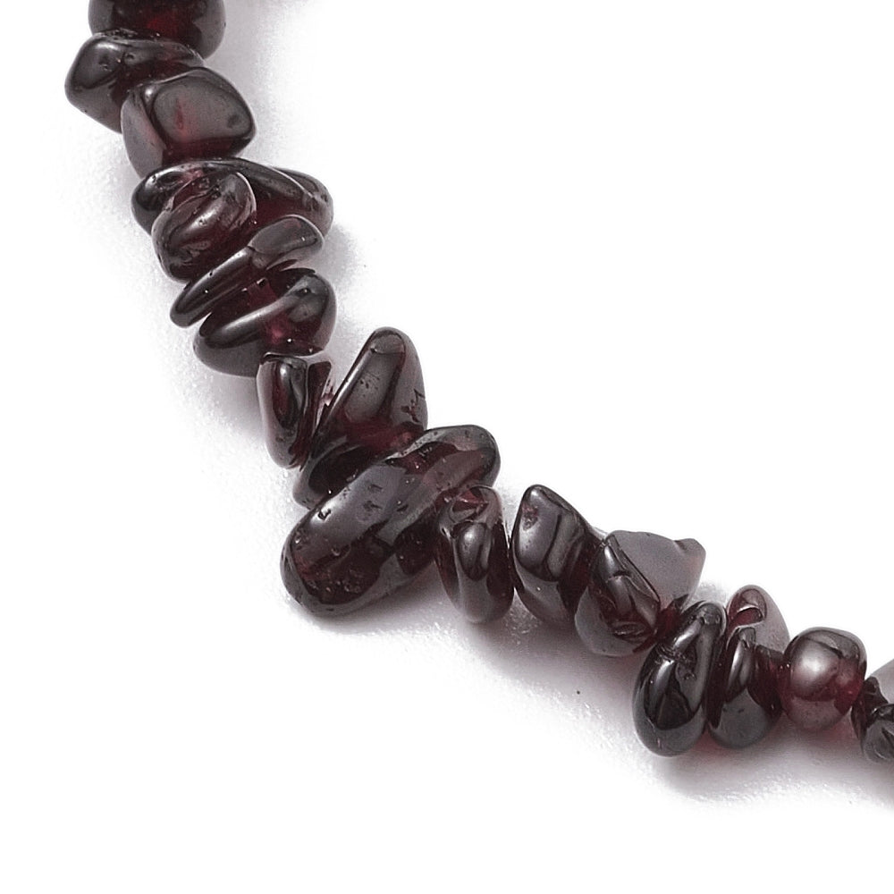 Garnet - Tumbled Chip Anklet