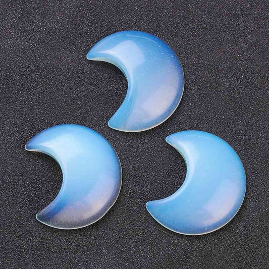 Opalite Crescent Moon Palm Stone
