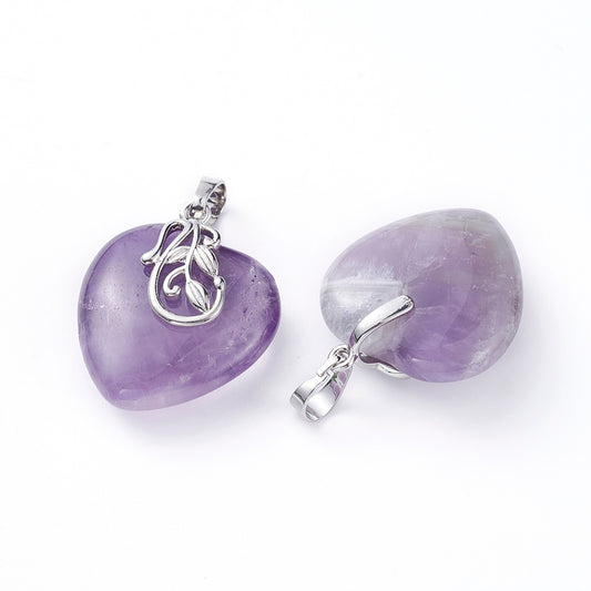 Amethyst Heart Necklace