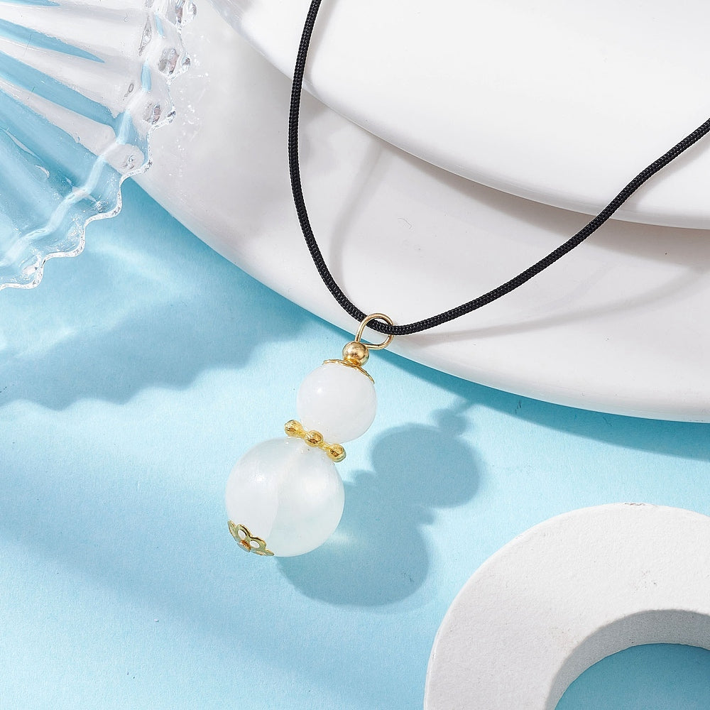 Selenite Gourd Necklace