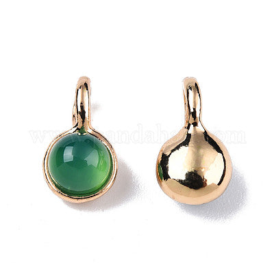 Green Onyx Drop Charm