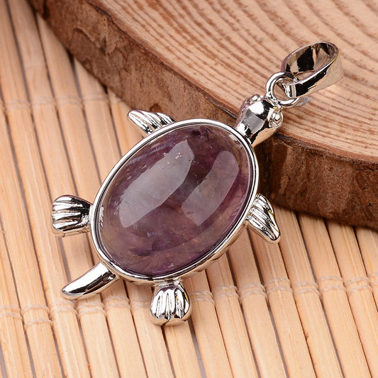 Amethyst Turtle Necklace