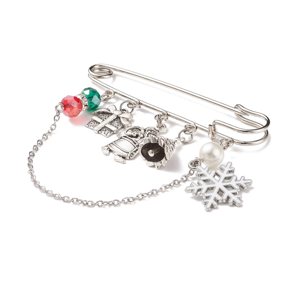 Holiday Pin w Charms