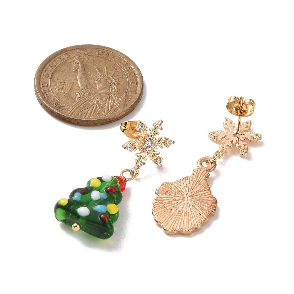 Santa & Christmas Tree Earrings