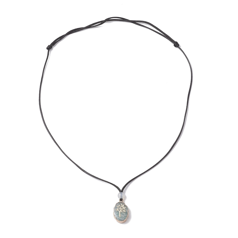 Green Aventurine Oval Necklace