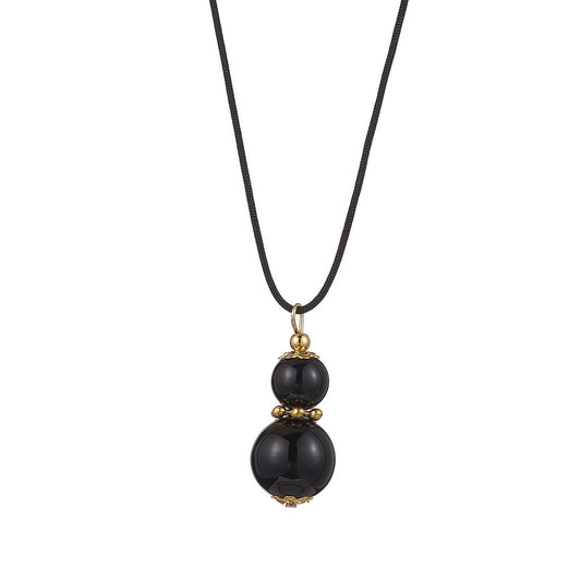 Black Onyx Gourd Necklace