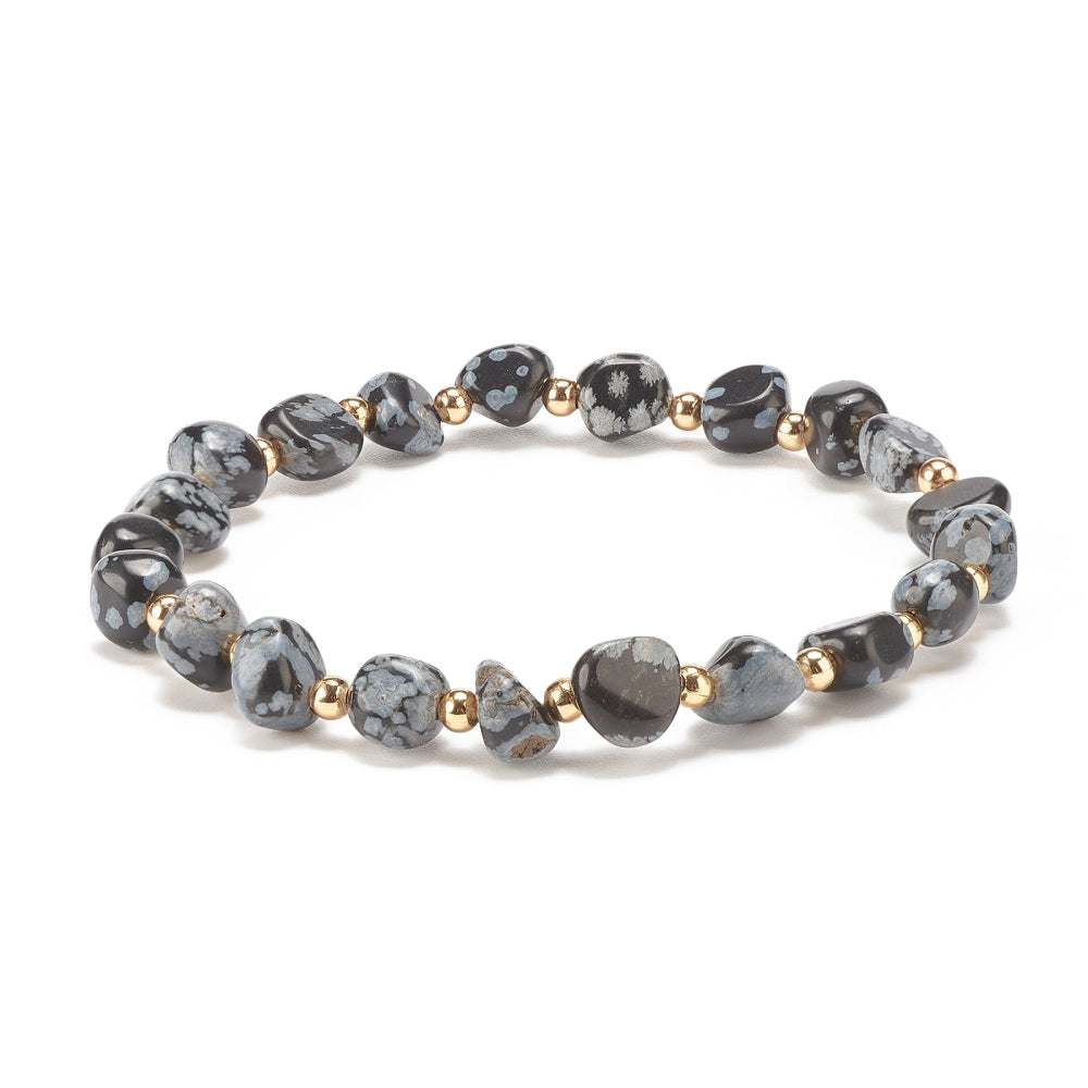 Snowflake Obsidian Bracelet