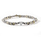 Natural Labradorite &amp;amp; Hematite Heart Stretch Bracelet