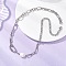 Keshi Pearl Chain Necklace w/carabiner
