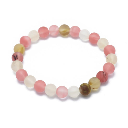 Frosted Tigerskin Glass Bracelet