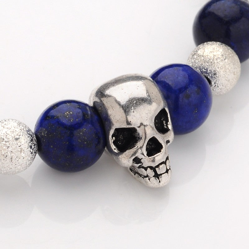 Skull Bracelet (Lapis Lazuli )