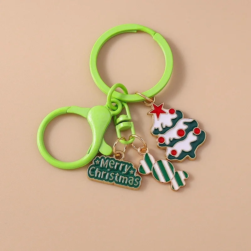 Frosted Green Tree Keychain 12