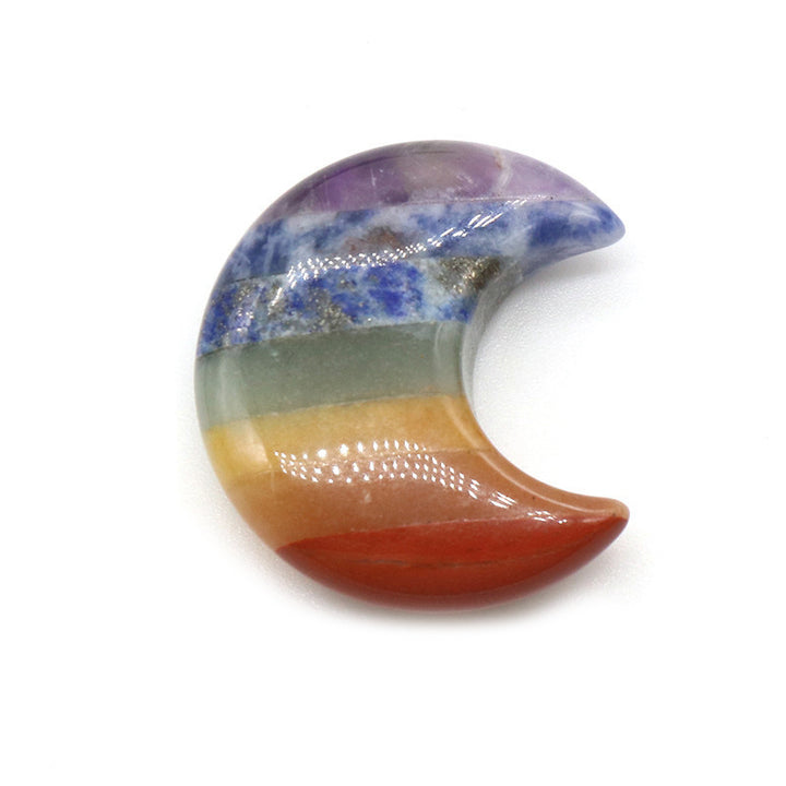 Chakra Moon Palm Stone