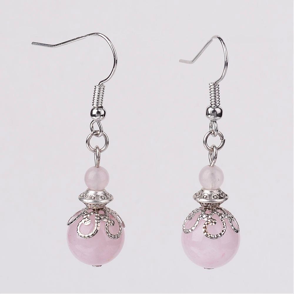 Rose Quartz Dangle Earrings