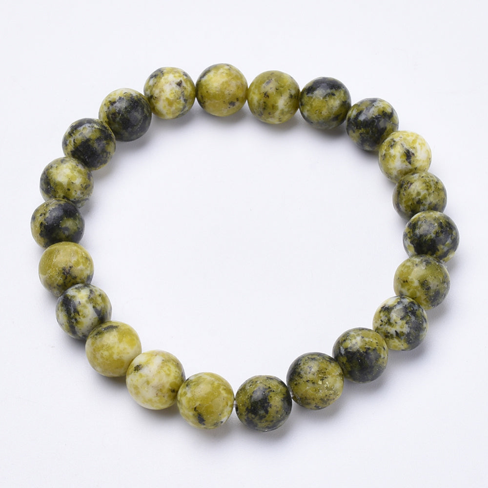 Yellow Turquoise Jasper Beaded Bracelet