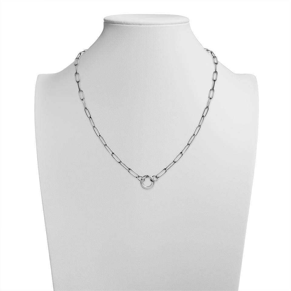 Stainless Steel Charm Holder Necklace