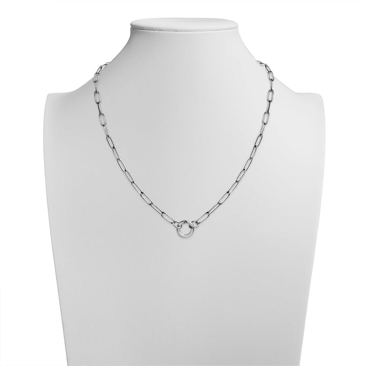 Stainless Steel Charm Holder Necklace