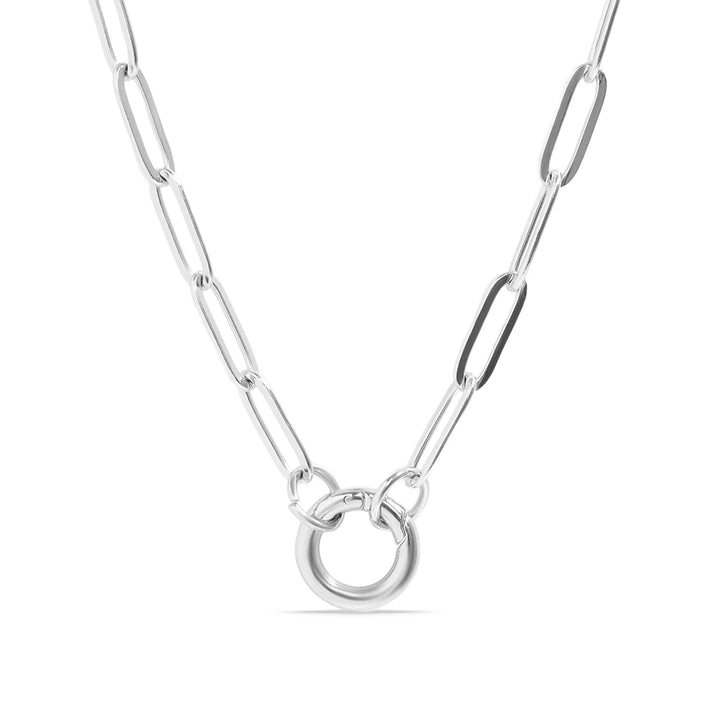 Stainless Steel Charm Holder Necklace