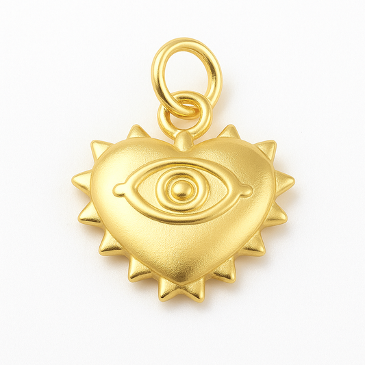 Heart w/evil eye Charm